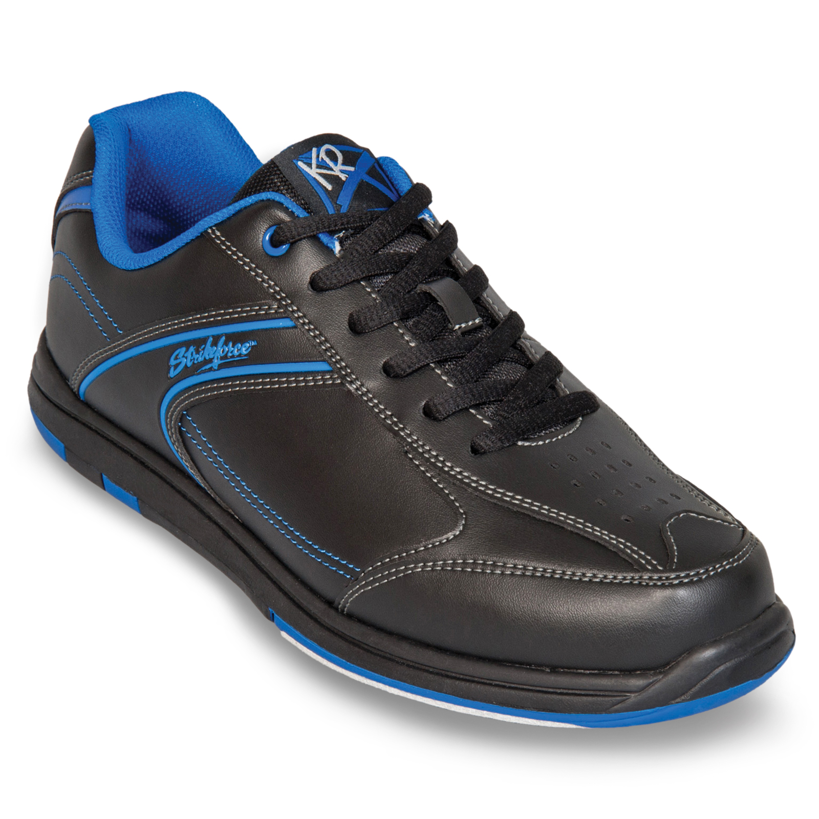 Strikeforce Mens Flyer Black/Mag Blue Wide Width Bowling Shoes